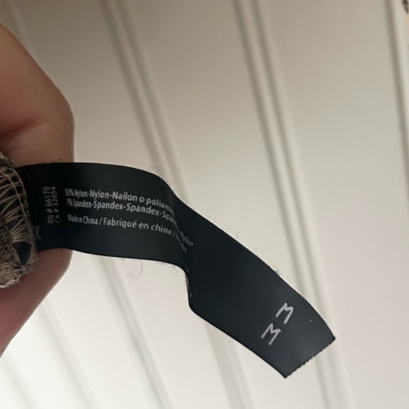 Urban Outfitters Medium Brown Black Floral Mesh Sheer Long Sleeve Tee - Picture 2 of 3